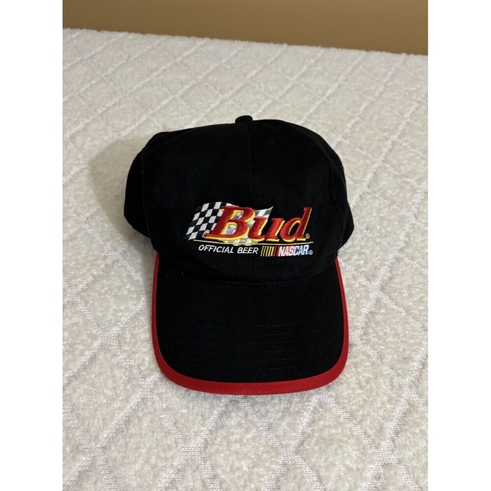Budweiser Official Beer NASCAR Checkered Flag Embroidered Adjustable Hat